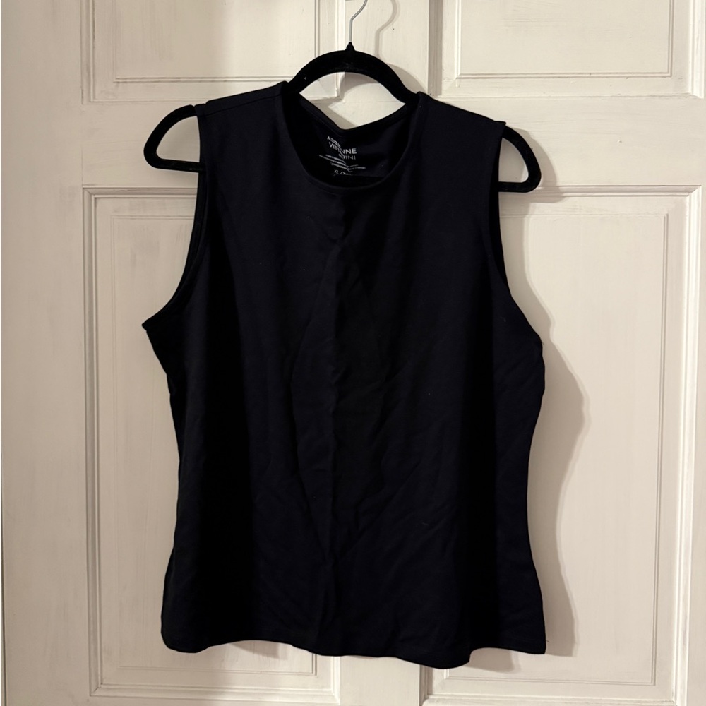 Adrienne Vittadini Black Sleeveless Top